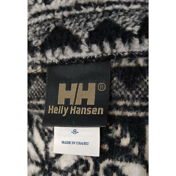 Vintage Helly Hansen fleece Sweater womens small Jacket Fairisle Full Zip front - Picture 5 of 6